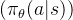 ( \pi_\theta(a | s) )