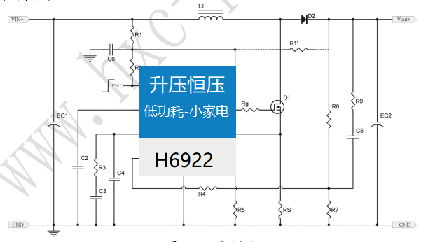 3.3V转5VIC 3.7V转5V电路 5V升压12V芯片 7.5A大电流 200W大功率升压恒压芯片方案-H6922 音响电源IC