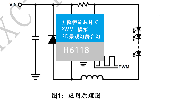 惠海 H6118 DCDC降压恒流芯片30V36v40V降 9V12V24V RGB调光 无频闪调光应急灯