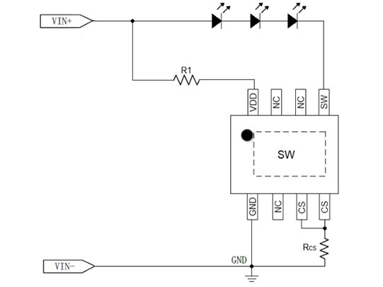 30V转24V/12V9V 24V转5V/3.3V降压恒流芯片H7303A 线性LED恒流驱动芯片车灯芯片