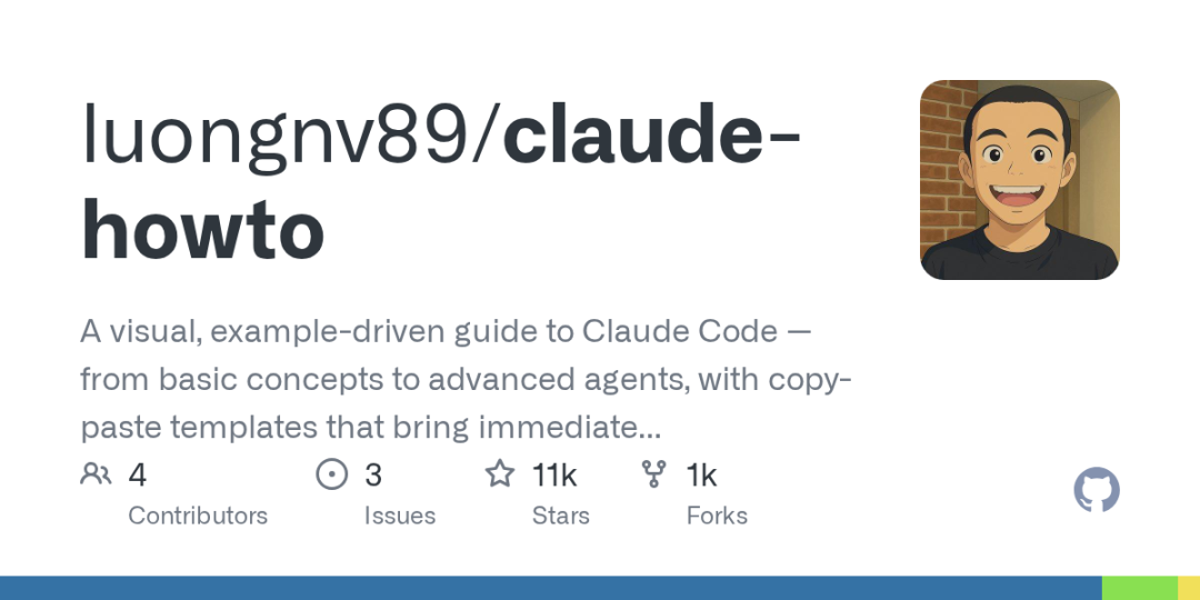 claude-howto GitHub 项目卡片