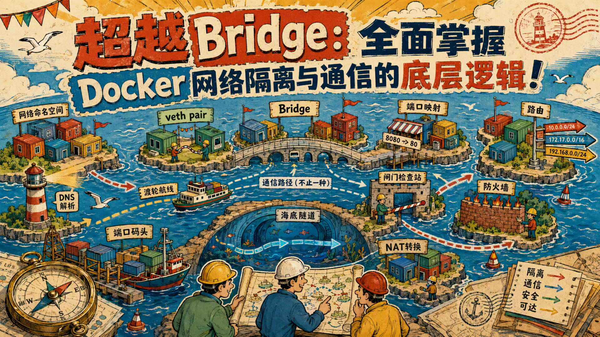 超越Bridge：全面掌握Docker网络隔离与通信的底层逻辑！