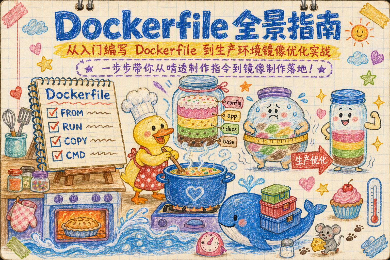 Dockerfile 全景指南：从入门编写dockerfile到生产环境镜像优化实战，一步步带你从啃透制作指令到镜像制作落地！