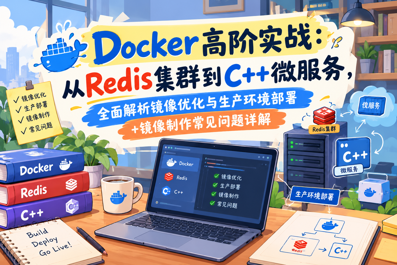 Docker高阶实战：从Redis集群到C++微服务，全面解析镜像优化与生产环境部署+镜像制作常见问题详解