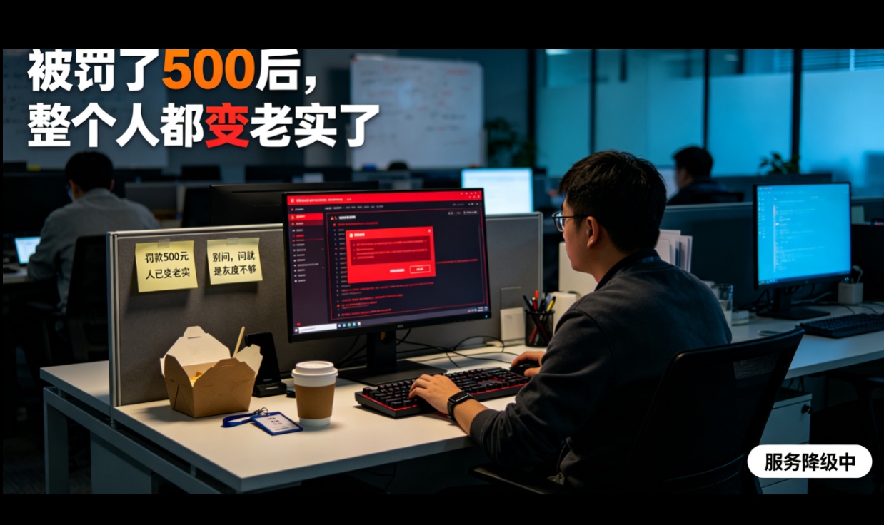 被罚了500后，整个人都变老实了