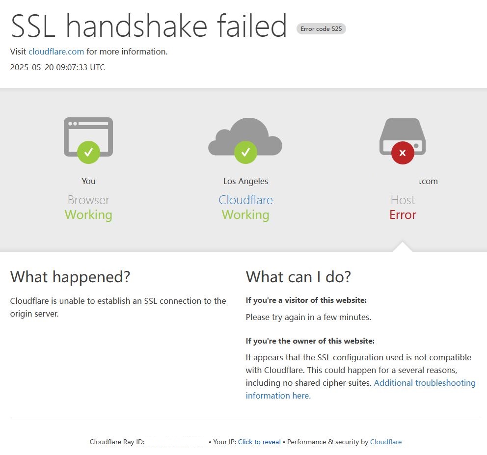 SSL handshake failed