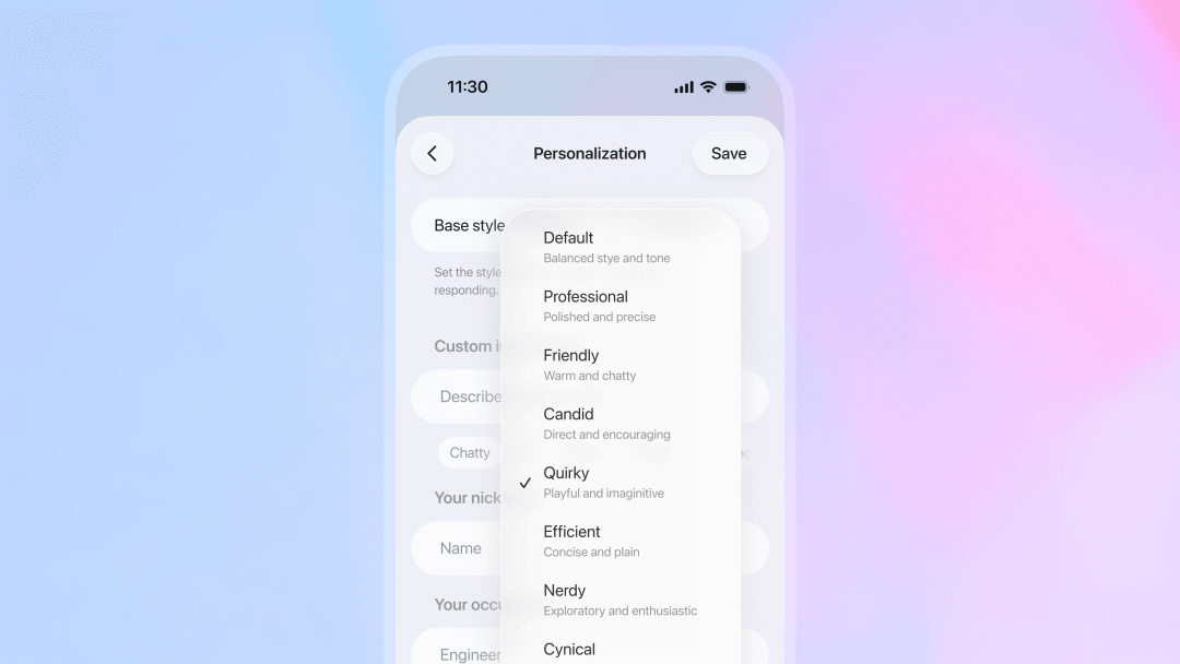 Personality Presets