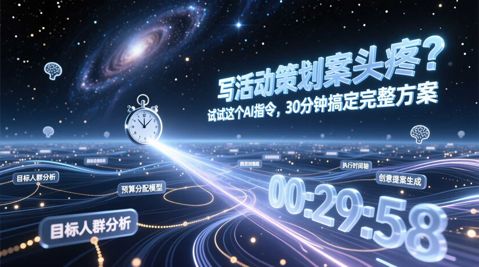 写活动策划案头疼？试试这个AI指令，30分钟搞定完整方案