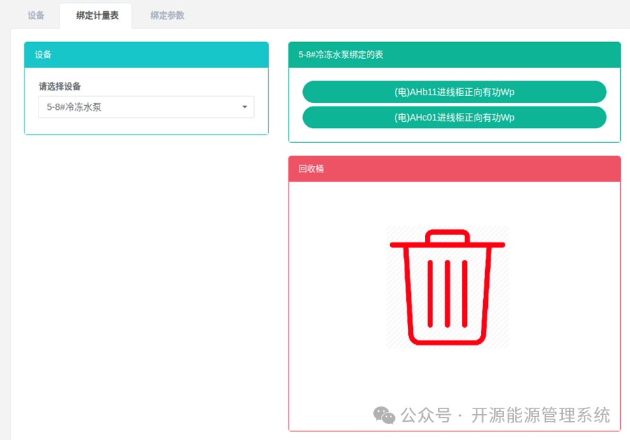 图12-4绑定计量表列表