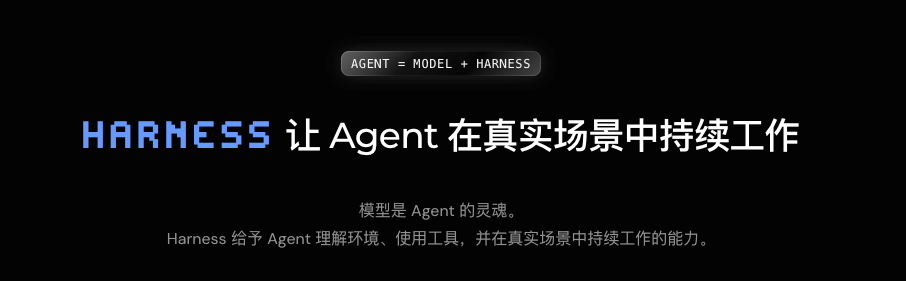 Agent = Model + Harness：模型决定上限，Harness 决定落地方式