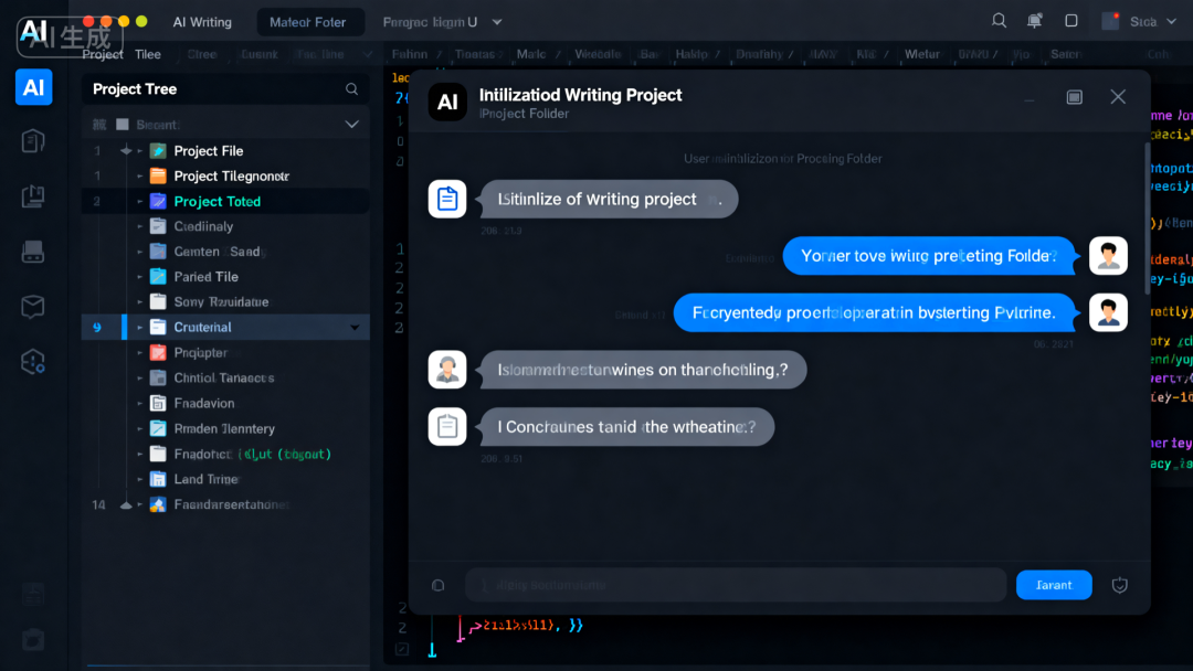 WorkBuddy 对话界面与项目文件结构