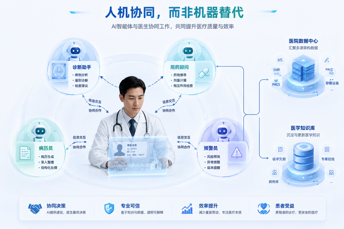 从辅助诊断到智能体协同的未来医疗场景