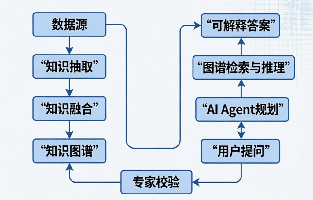 专家知识图谱构建与应用流程图