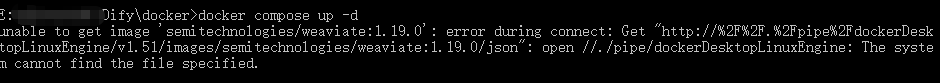 未执行Docker Desktop 而启动Dockers 的报错信息