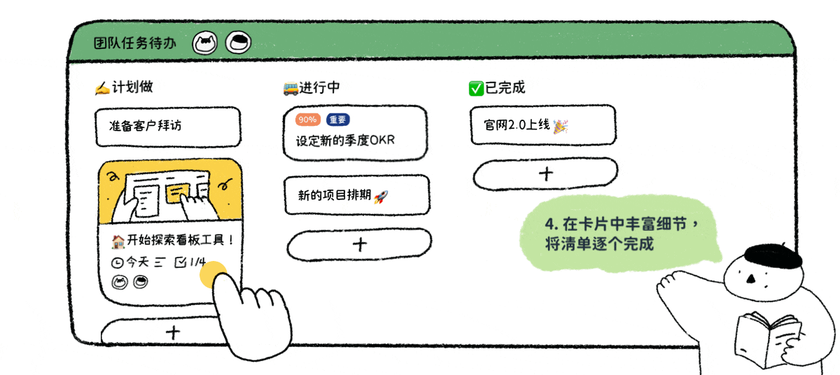 板栗看板使用及ui(q版)