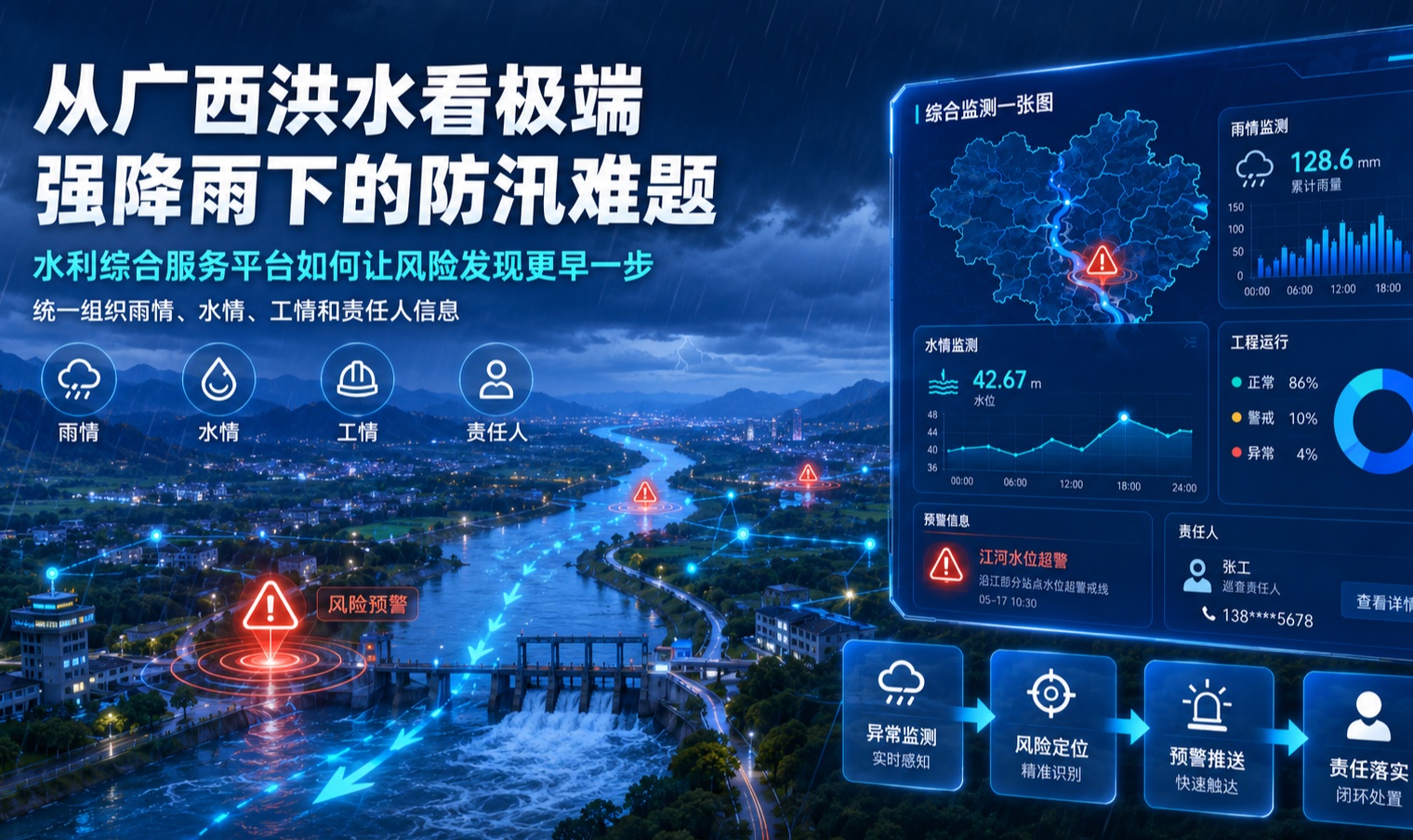 从广西极端强降雨下角度解析，水利综合服务平台如何用&ldquo;数据关联&rdquo;跑赢风险？