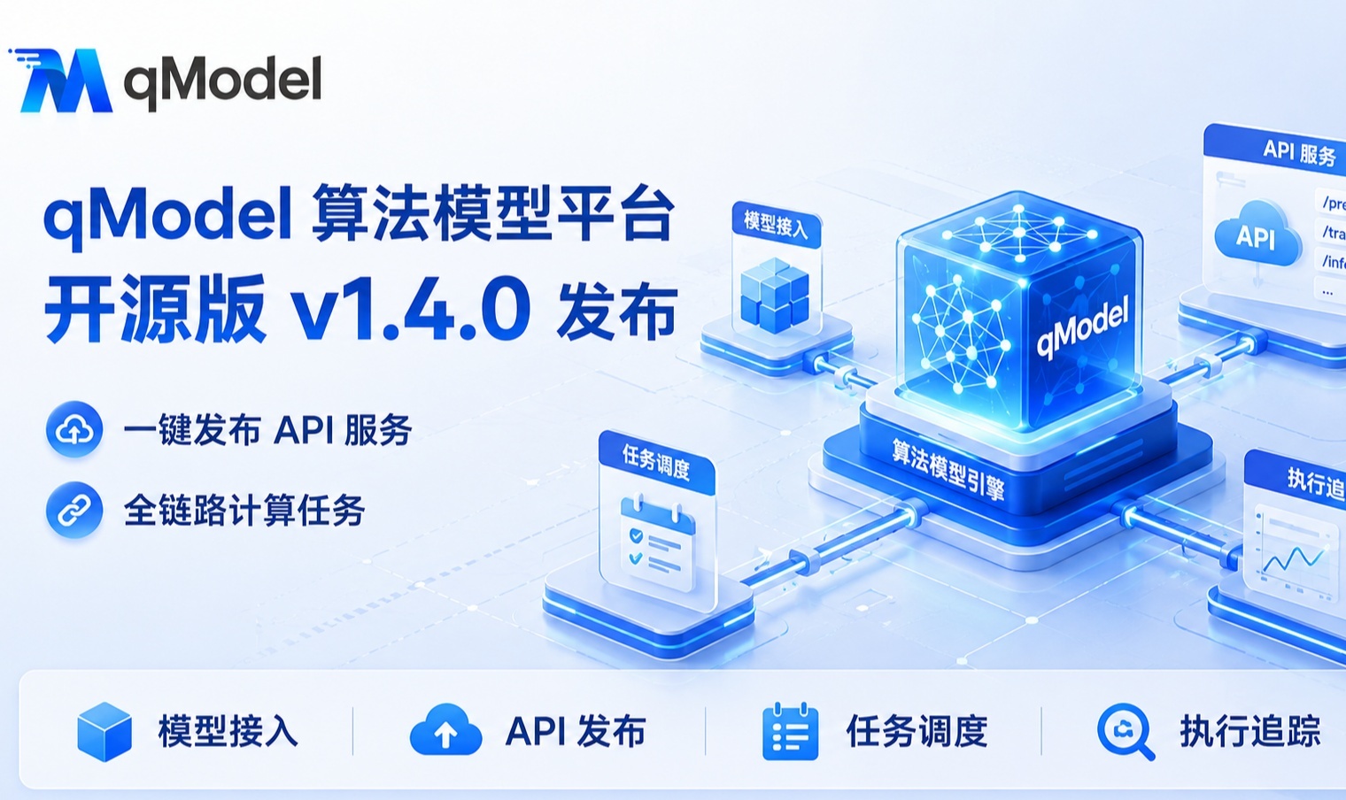 qModel 算法模型平台开源版 v1.4.0 升级：新增模型 API 服务与计算任务全流程管理能力