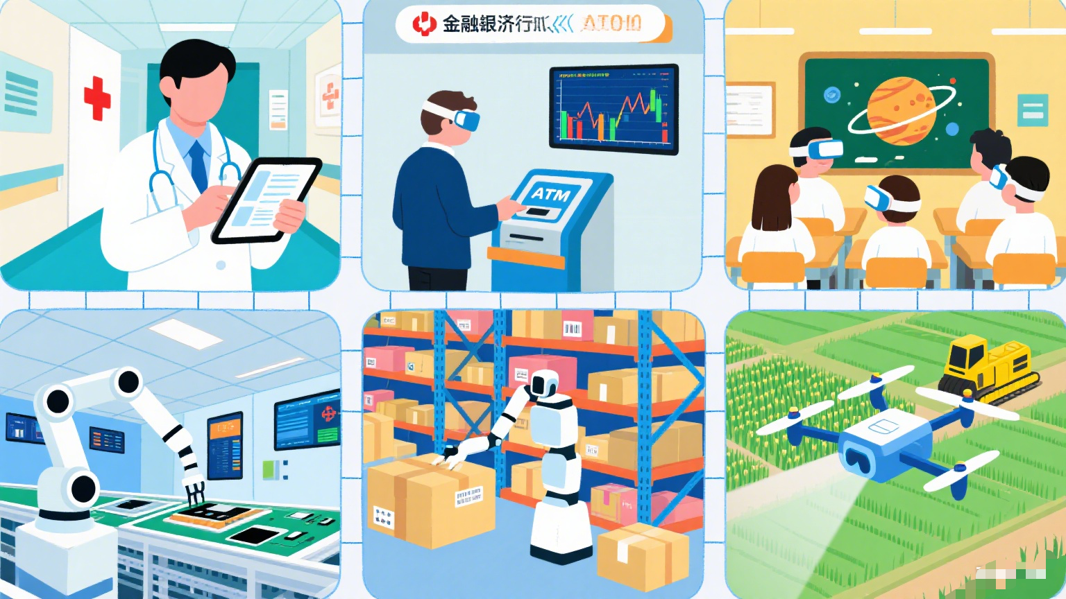 多行业应用场景拼图