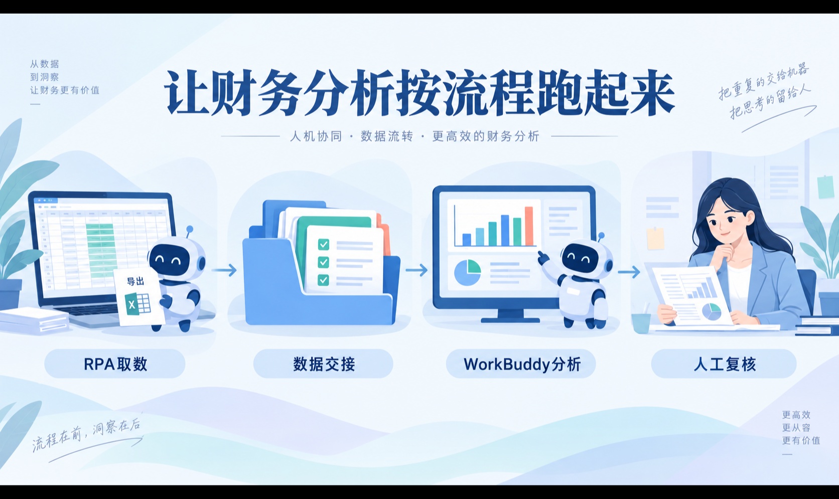 财务报表自动化分析：RPA 导出文件后的数据交接与风险管控方案