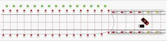 检测到事故、危险事件后，依据系统预设规则，自动开启上游特定范围内的隧道边缘标以高 亮闪烁方式进行第一时间预警，预防（二次）事故。