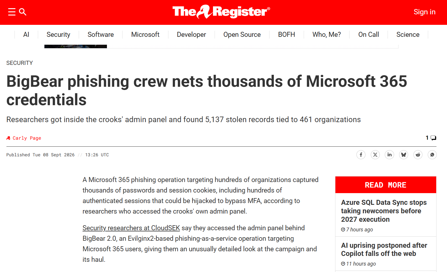 BigBear 2.0 AiTM 钓鱼攻击对 Microsoft 365 的威胁与防御研究