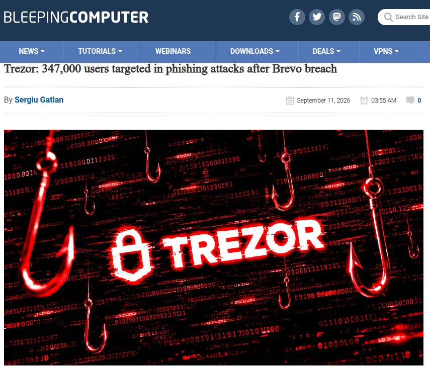 第三方服务商沦陷引发定向钓鱼：Trezor 事件带来的安全启示
