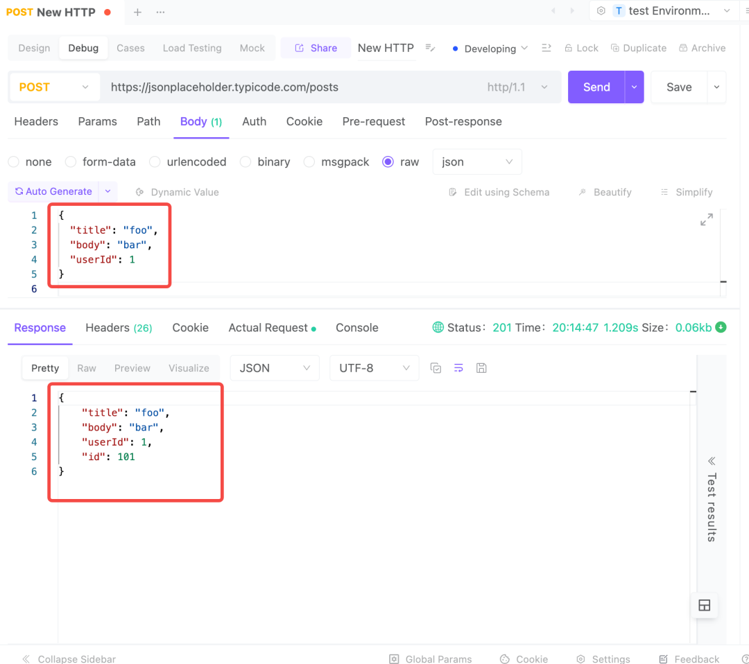 POST 创建用户测试
