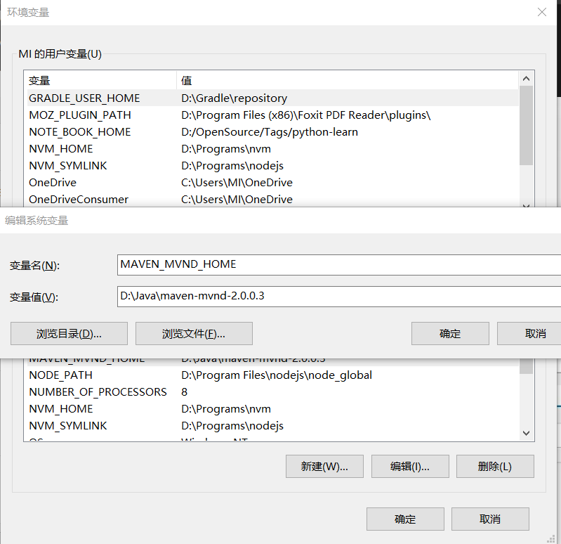 环境变量配置示例