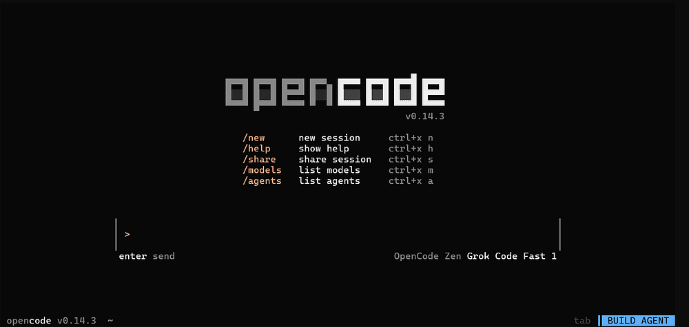 OpenCode 交互界面