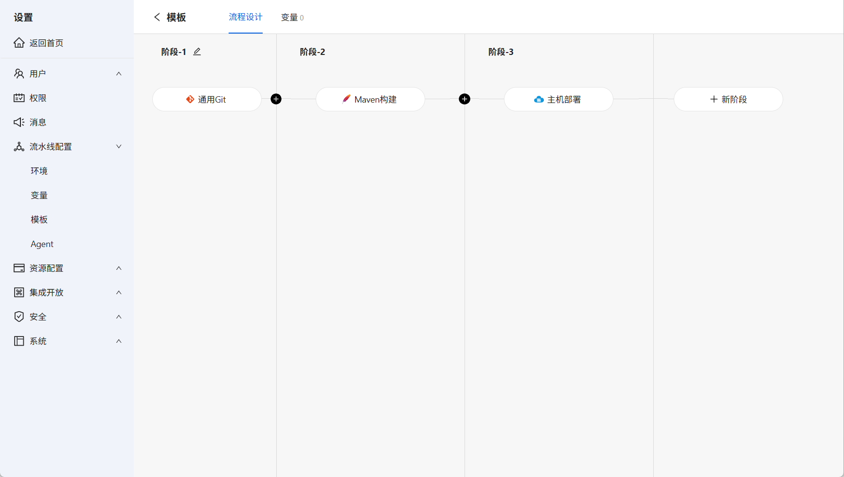 编辑流水线模版