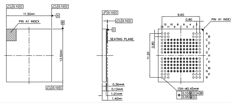 BGA132/BGA152/BGA154/BGA169存储芯片测试