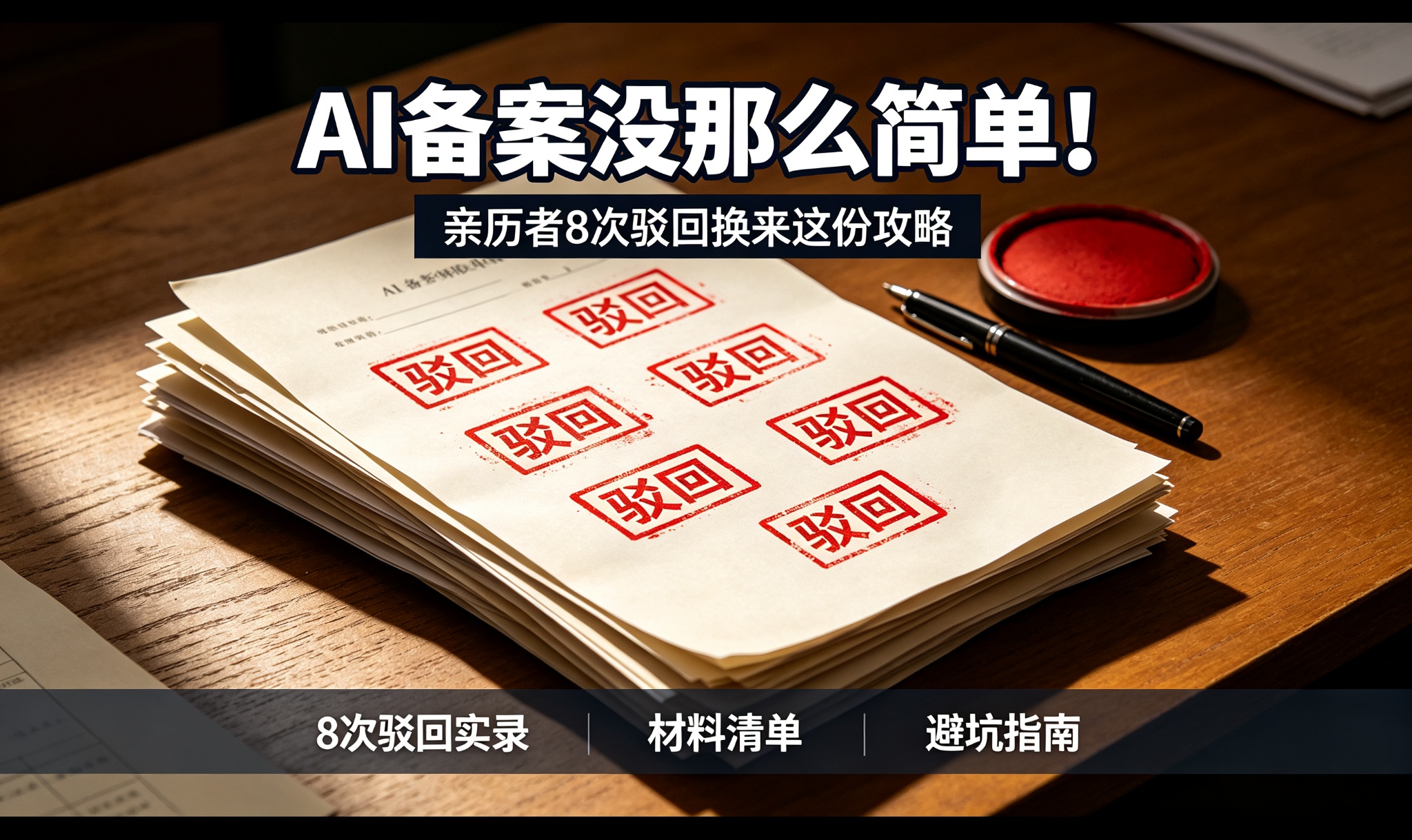AI备案没那么简单！亲历者用8次驳回换来这份攻略