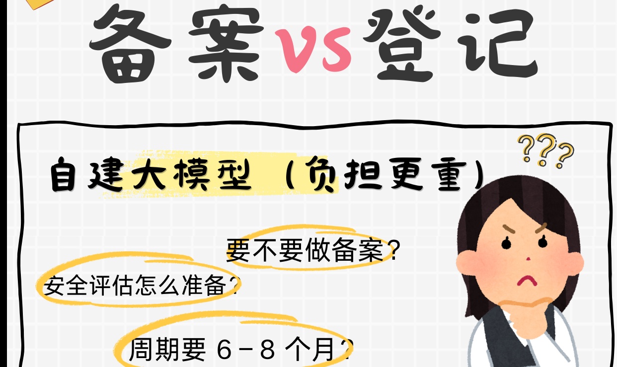 自建大模型 vs 调用API：备案与登记义务到底差在哪？