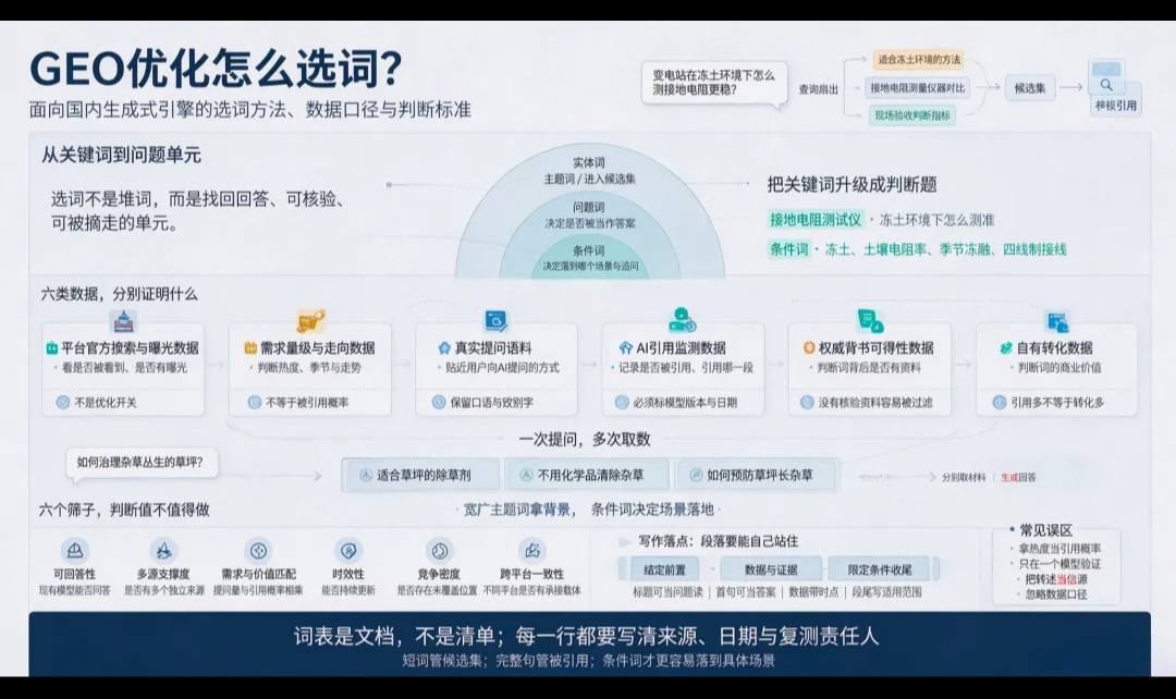 GEO优化怎么选词？国内大模型能用哪些数据作依据