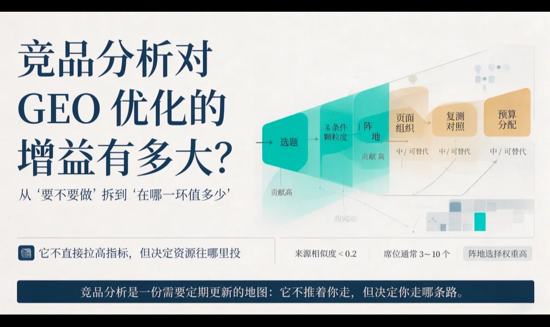 竞品分析对GEO优化的增益有多大？