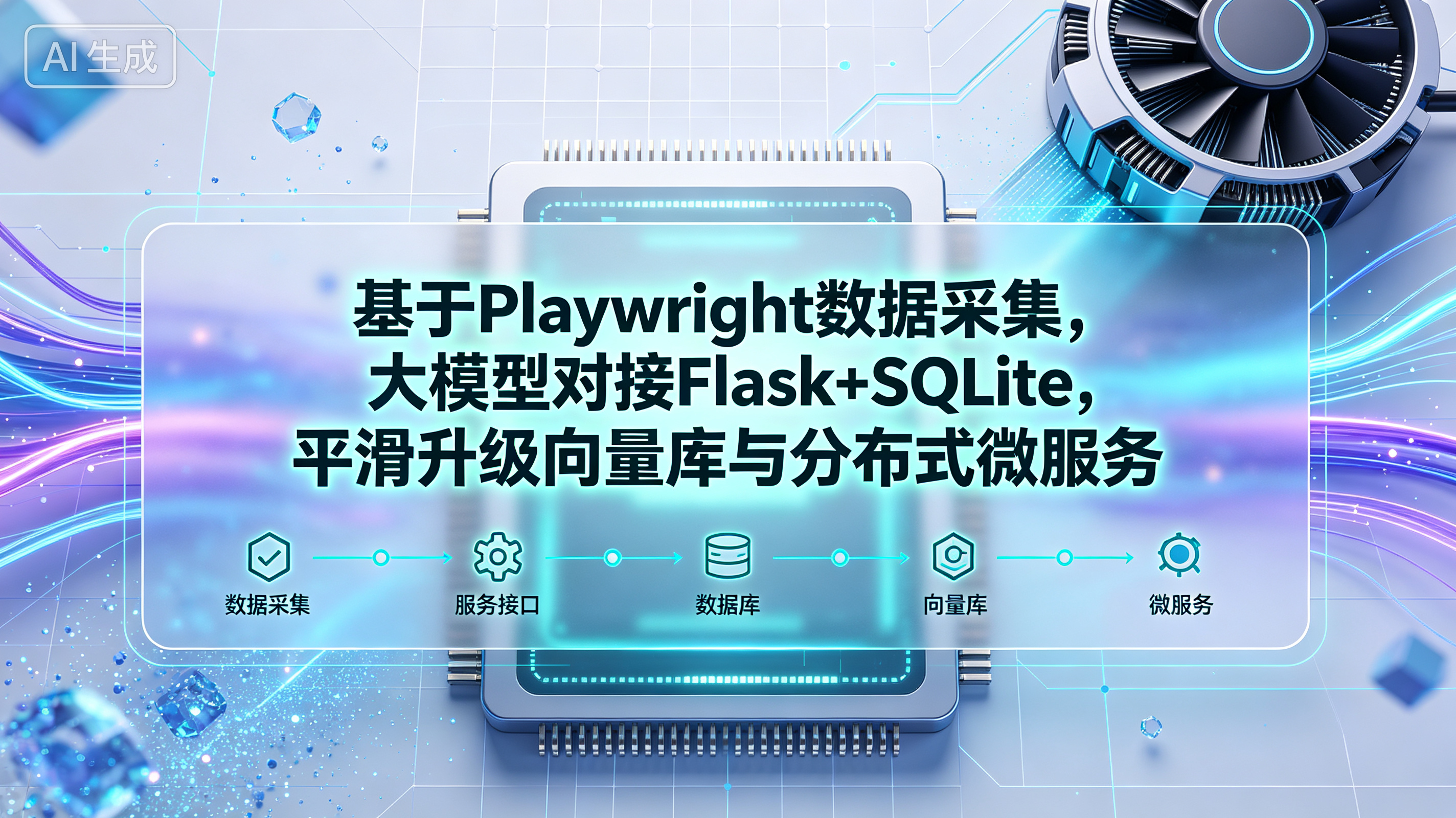 基于Playwright数据采集，大模型对接Flask+SQLite，平滑升级向量库与分布式微服务26.5