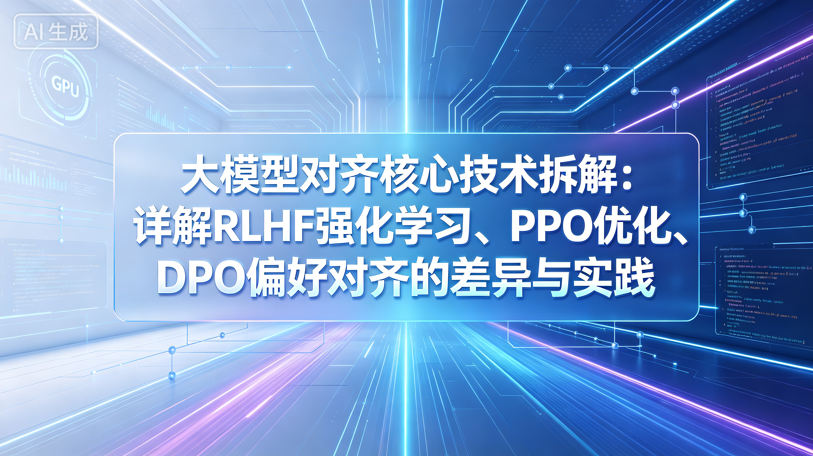 大模型对齐核心技术拆解：详解RLHF强化学习、PPO优化、DPO偏好对齐的差异与实践22.3