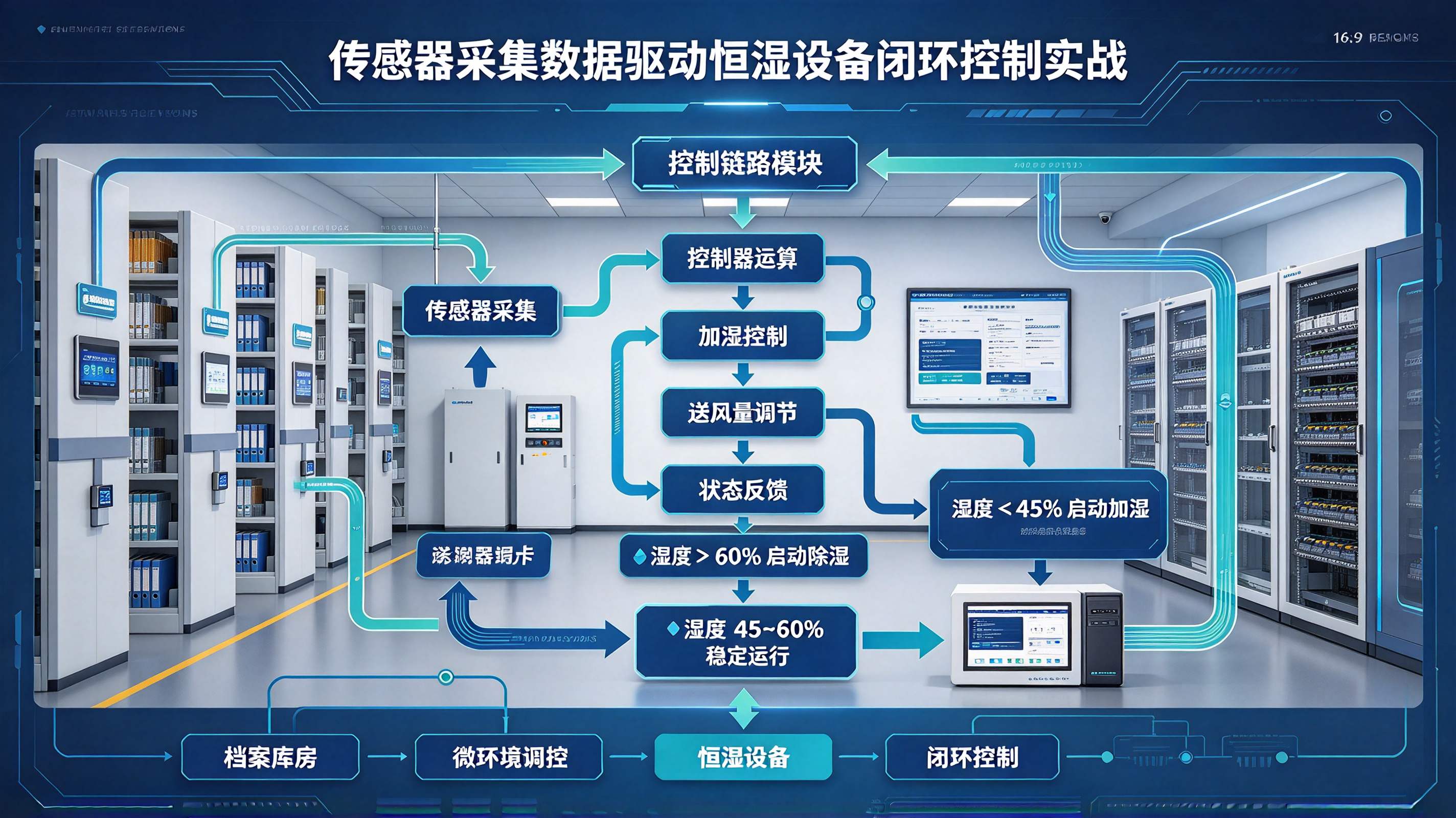 档案库房微环境调控：传感器采集数据驱动恒湿设备闭环控制实战