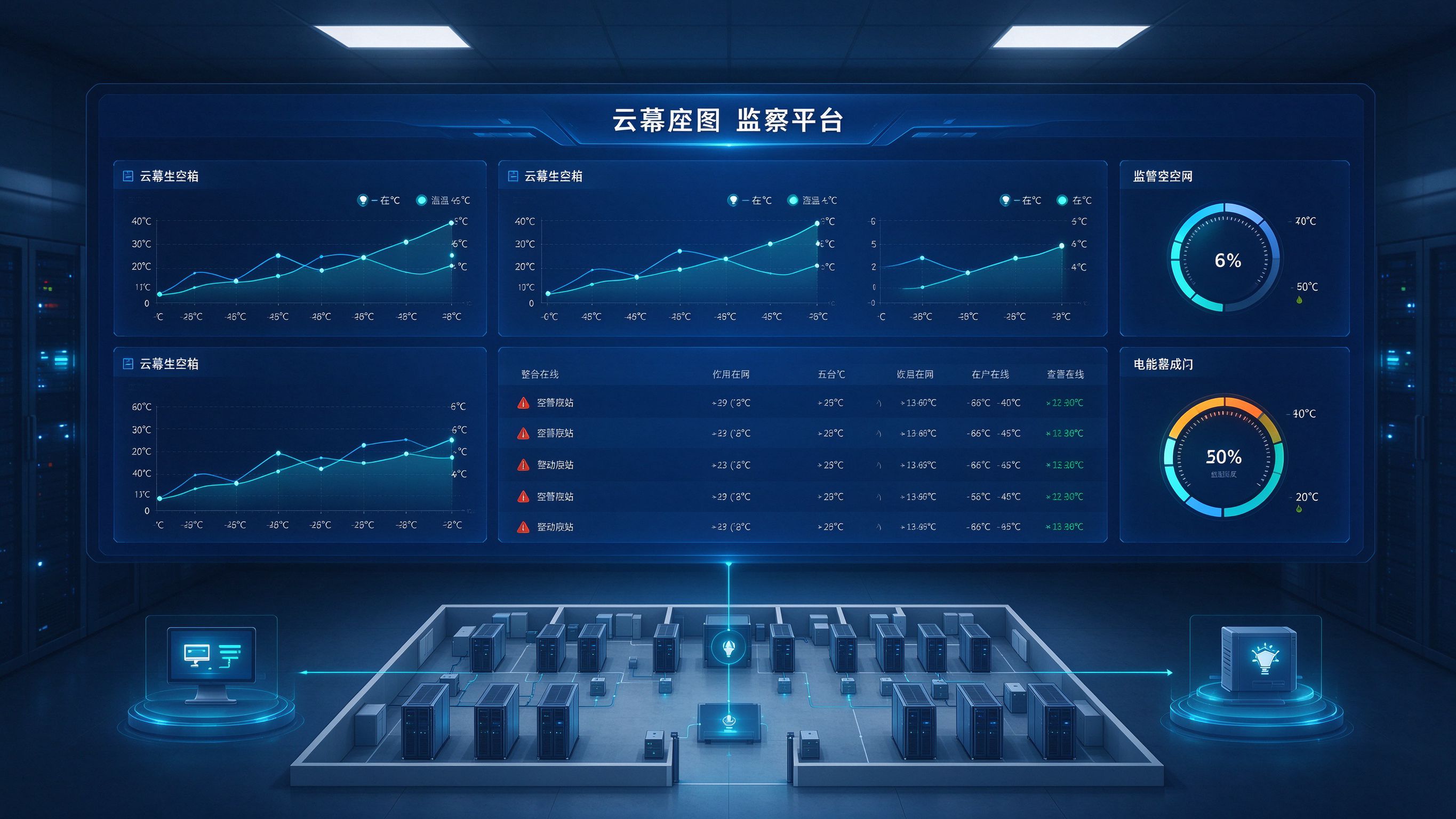 云机房环境监控平台运行总览