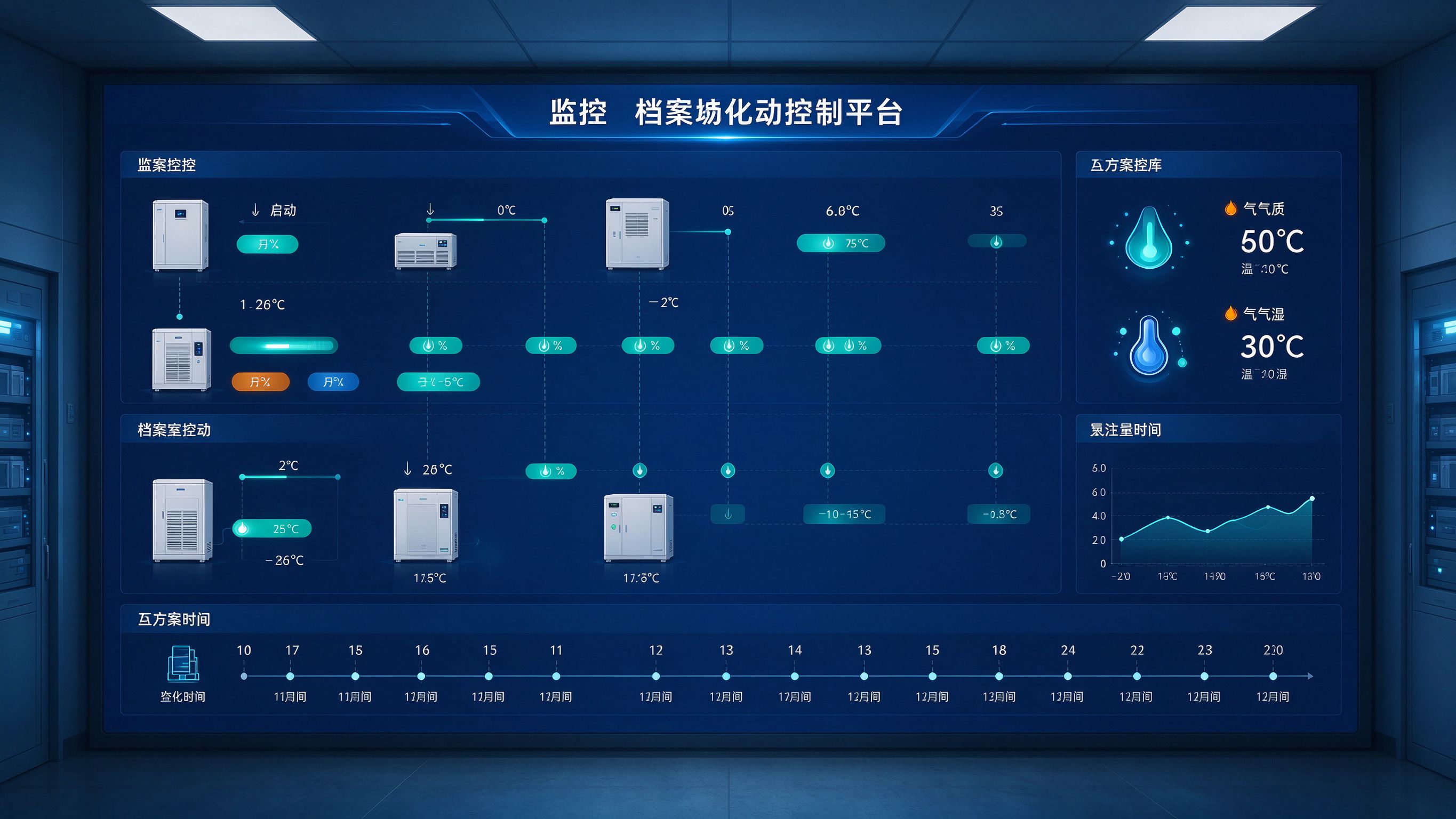 密闭档案库房空气治理联动时序控制平台总览