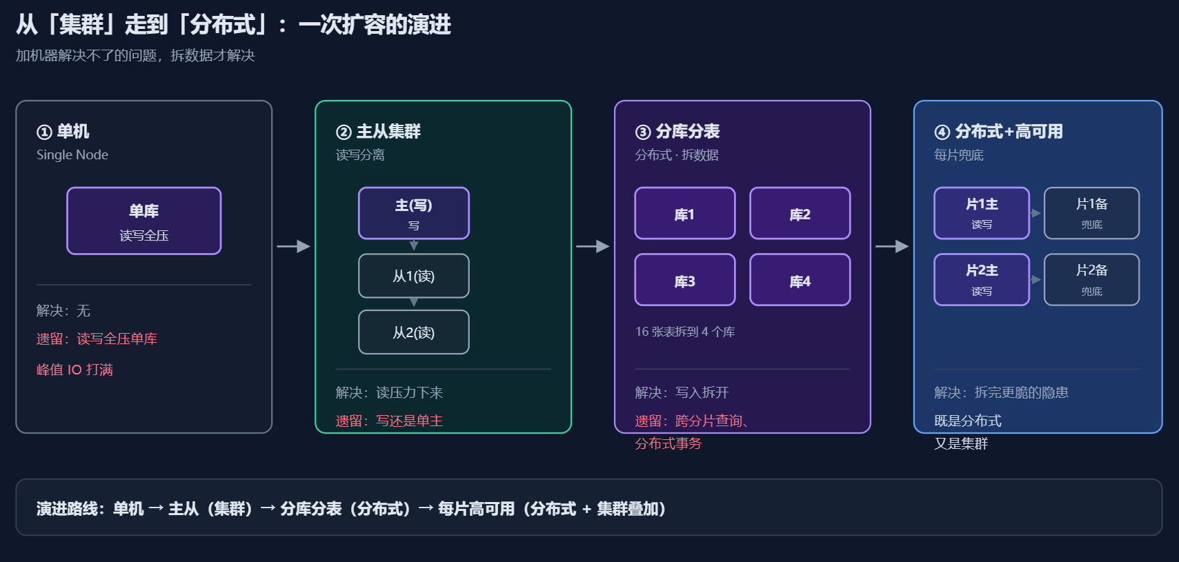 集群与分布式三个关键边界：从一次数据库扩容实战谈起