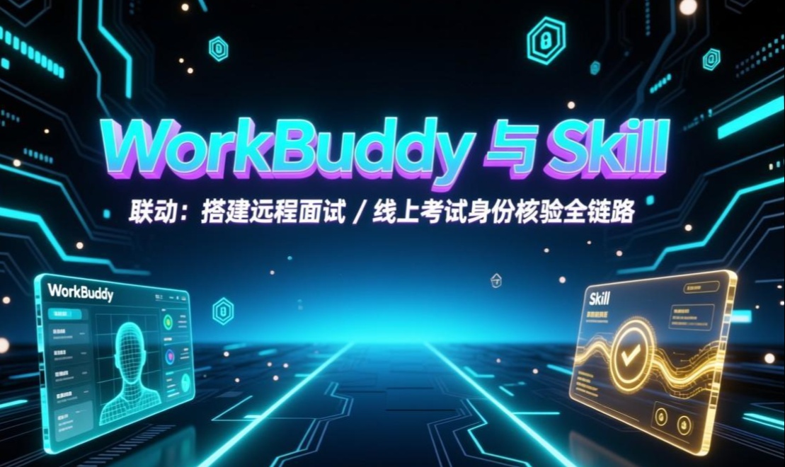 WorkBuddy 与 Skill 联动：搭建远程面试 / 线上考试身份核验全链路