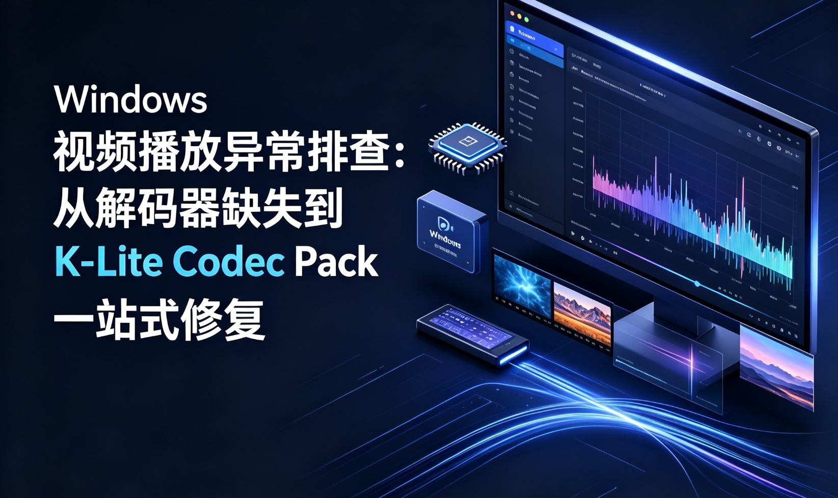 Windows 视频播放异常排查：从解码器缺失到 K-Lite Codec Pack 一站式修复