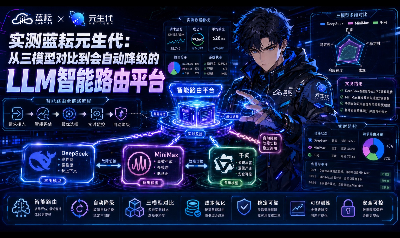 实测蓝耘元生代：从三模型对比到会自动降级的 LLM 智能路由平台
