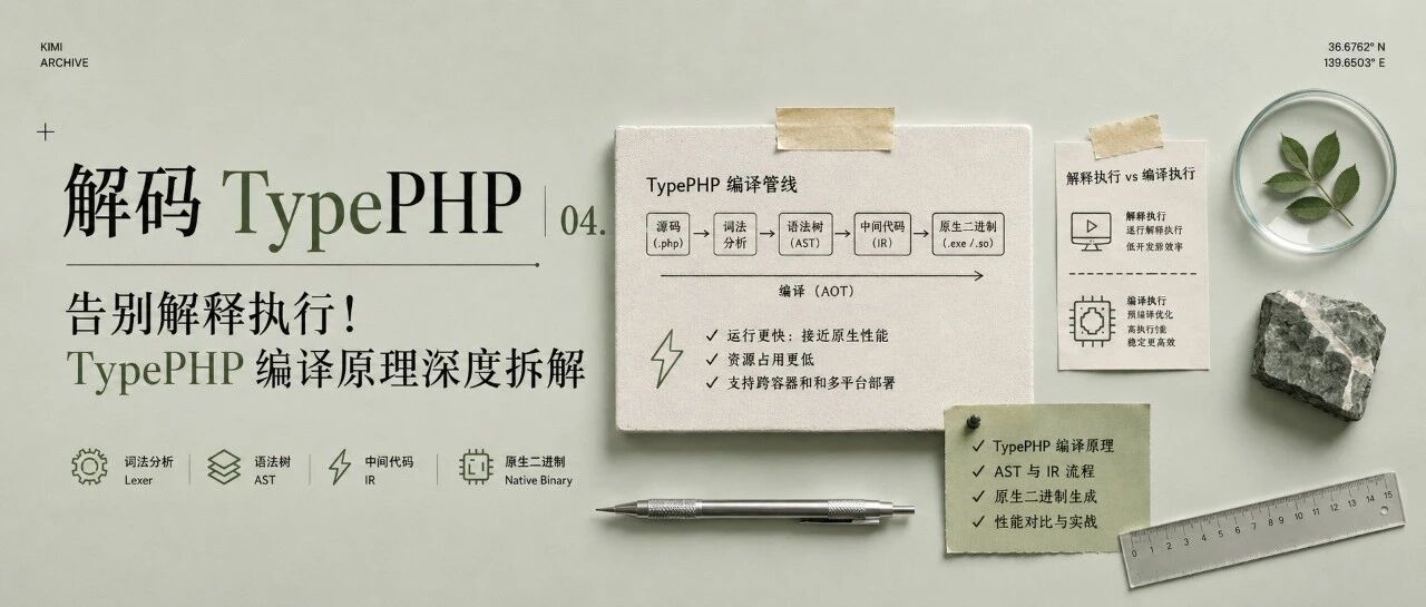 解码 TypePHP〡04. 告别解释执行！TypePHP 编译原理深度拆解