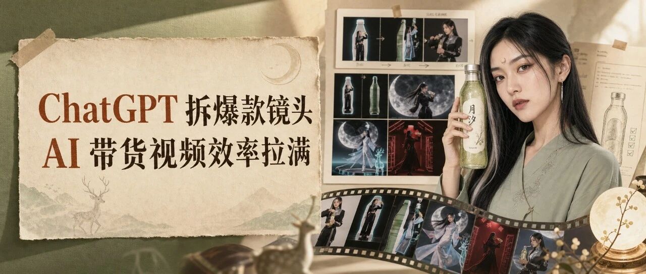 谁懂啊！ChatGPT 拆爆款镜头，AI 带货视频效率拉满
