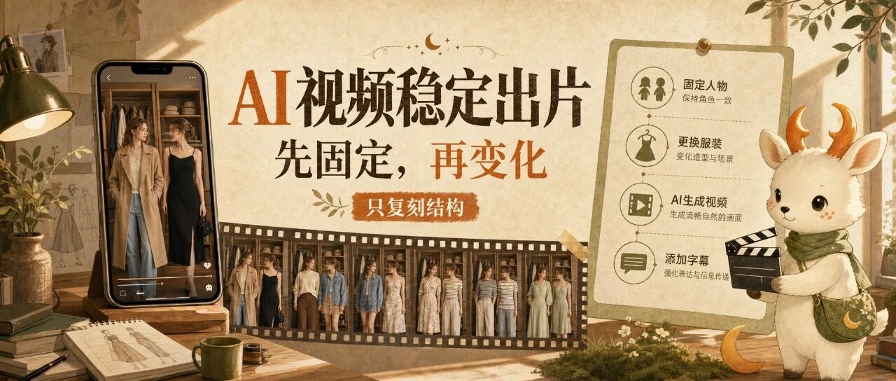 复刻外网爆款穿搭视频：我摸清了AI视频稳定出片的底层逻辑