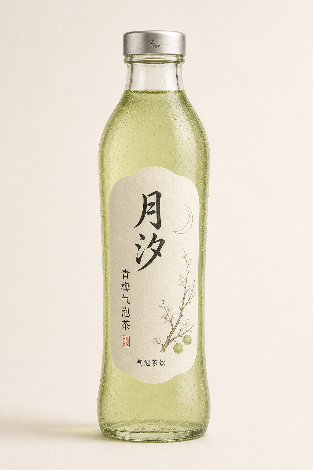 月汐青梅气泡茶产品图