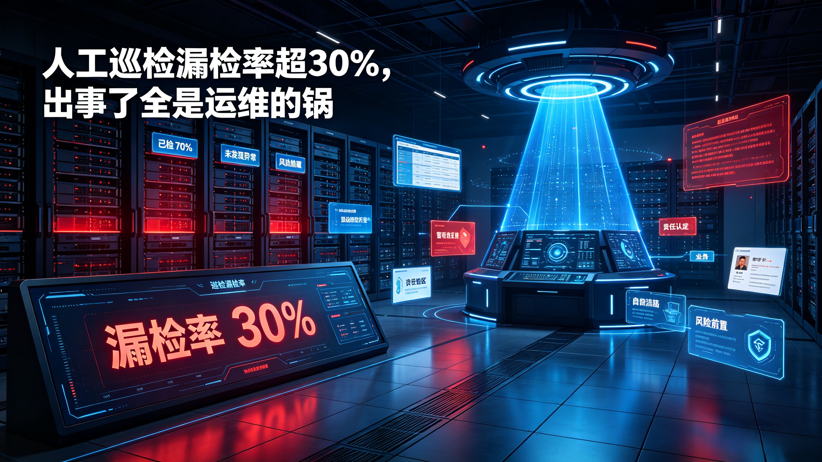 人工巡检漏检率超30%，出事了全是运维的锅