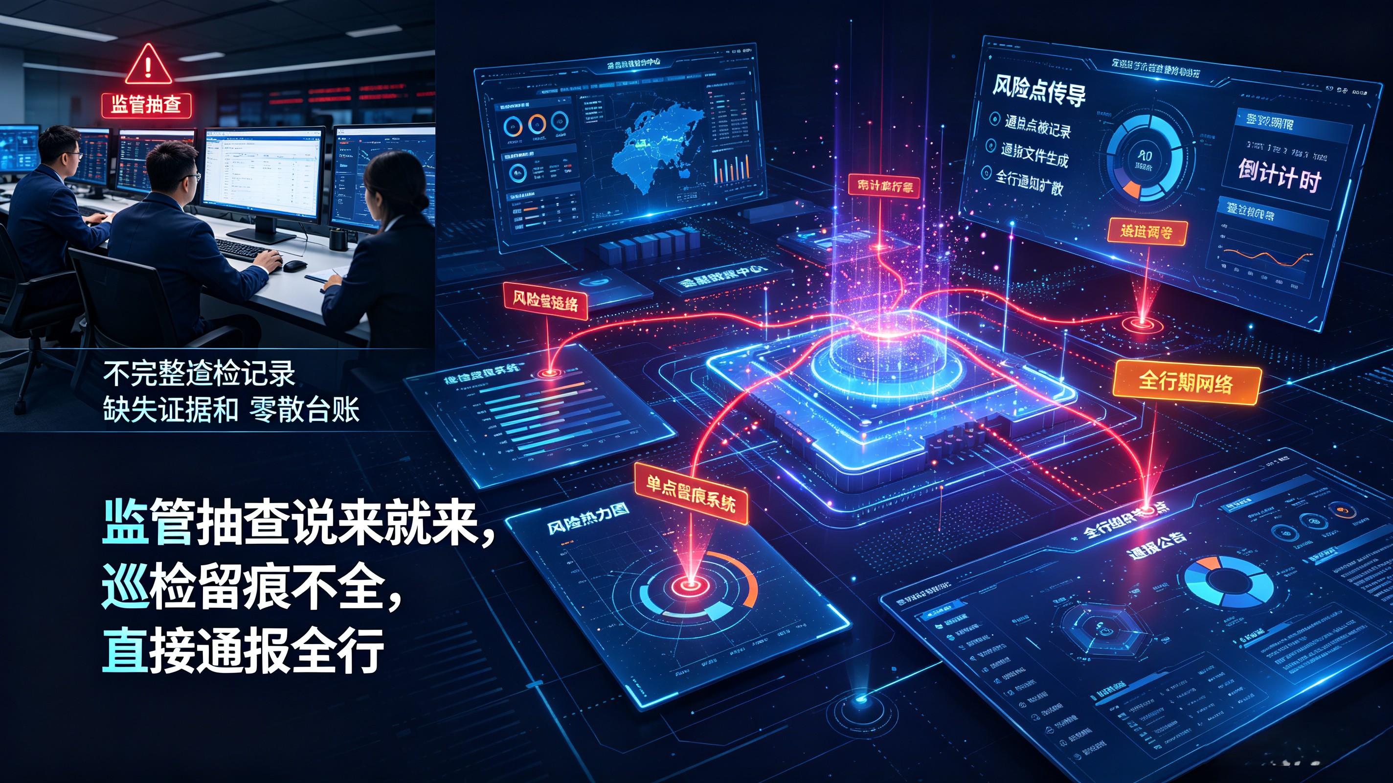 监管抽查说来就来，巡检留痕不全，直接通报全行